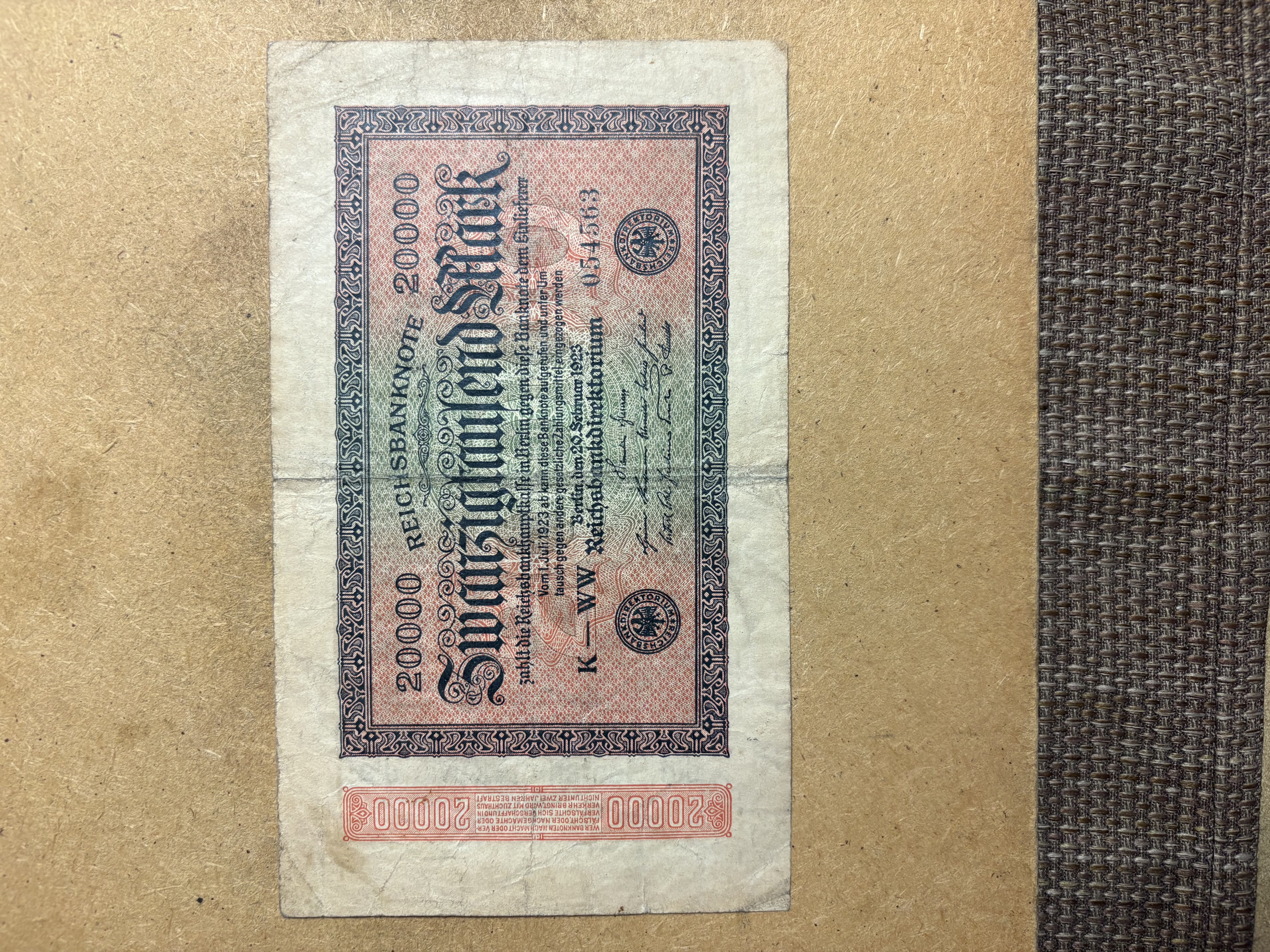 1923 German bill, the significants are the dates…