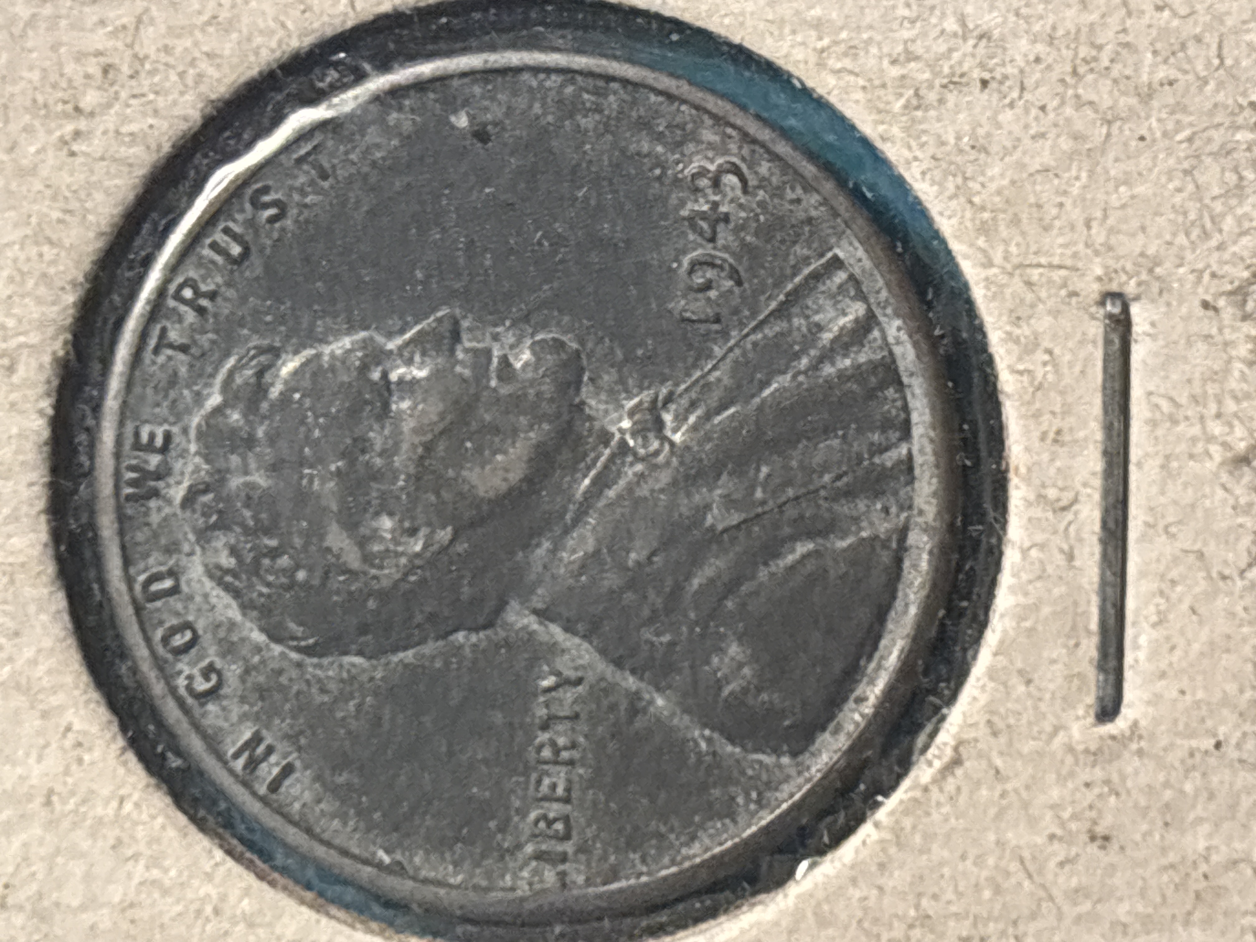 1943 p wheat penny