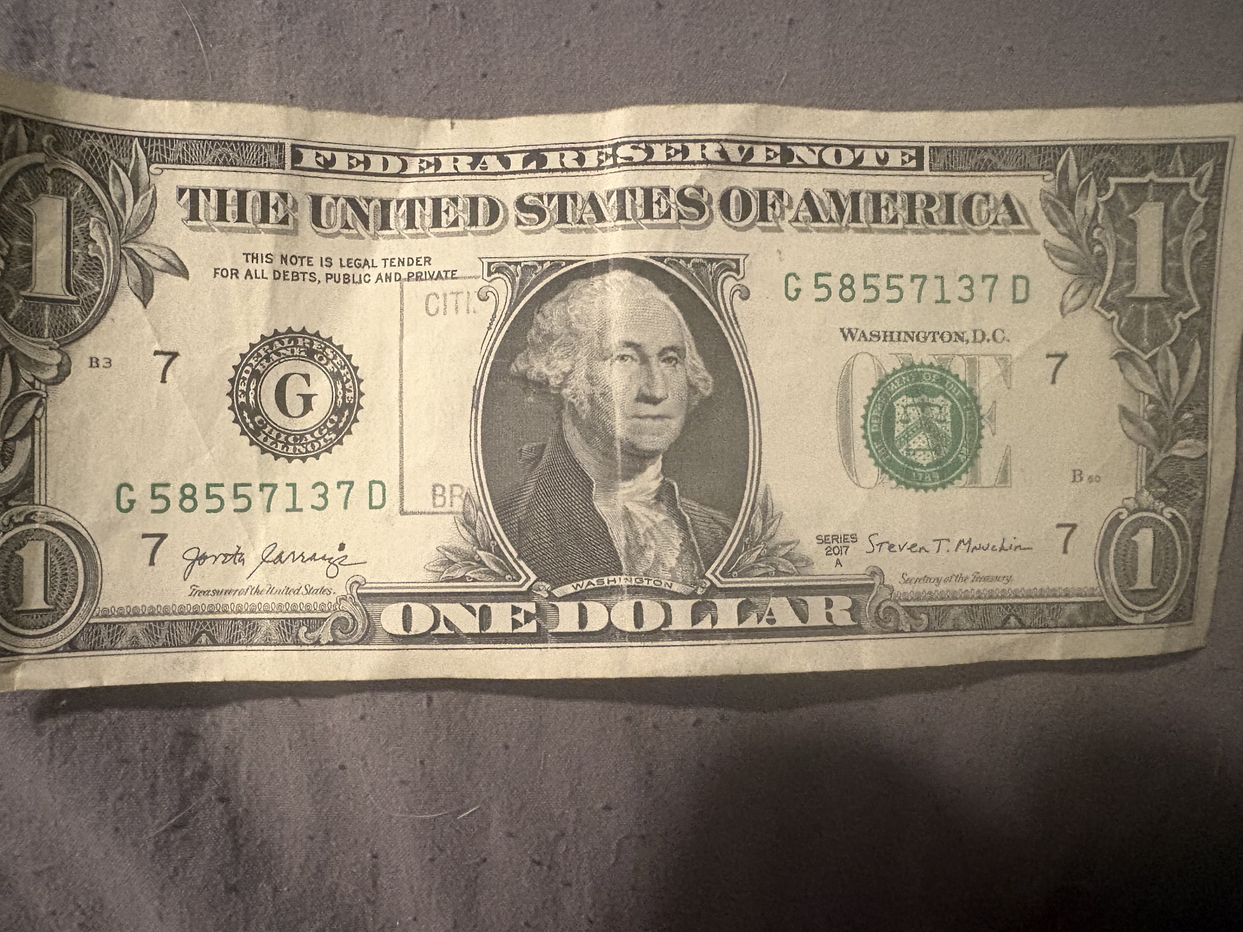 Got this one dollar bill has I was&hellip;