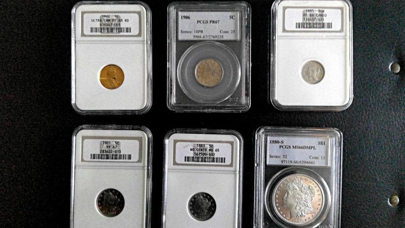 1885 3Cent Nickel PL66 1901 5Cent Liberty Head&hellip;