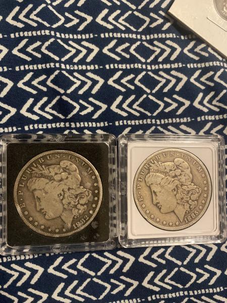 1882 & 1885us one dollar