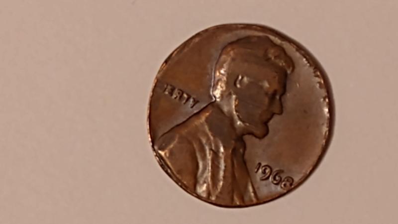 1968:penny that looks like maybe it was struck…