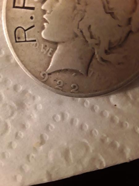 1922 silver dollar missing the 1 in the&hellip;