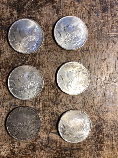 Silver dollars from the attic