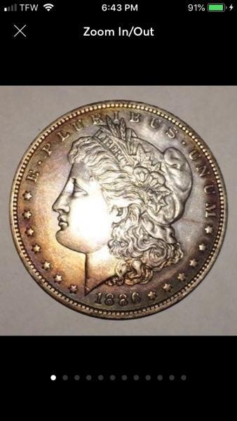 1880-O Morgan silver dollar