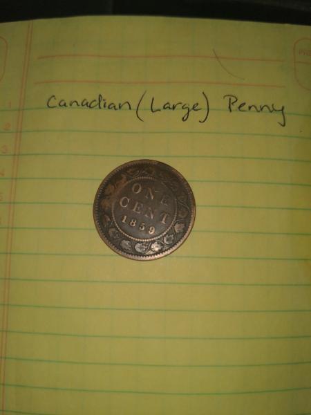 1859 canada large penny
