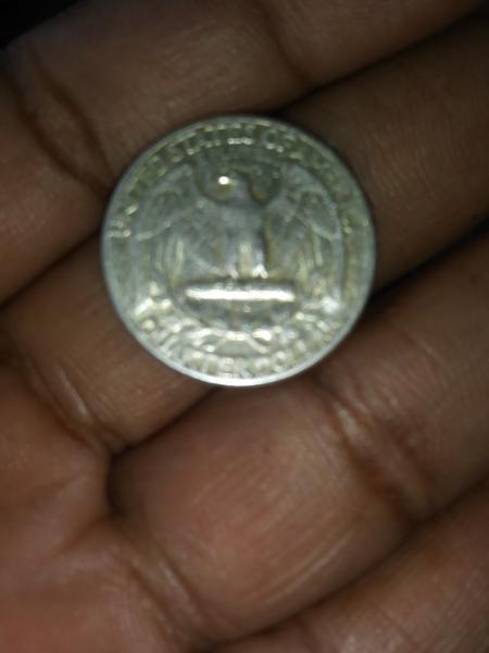 A 1964. Silver quarter