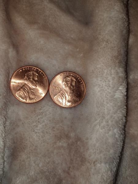 2 different size Lincoln's and the right one…