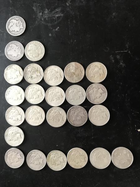 Silver dollars, there are many different years. Just…