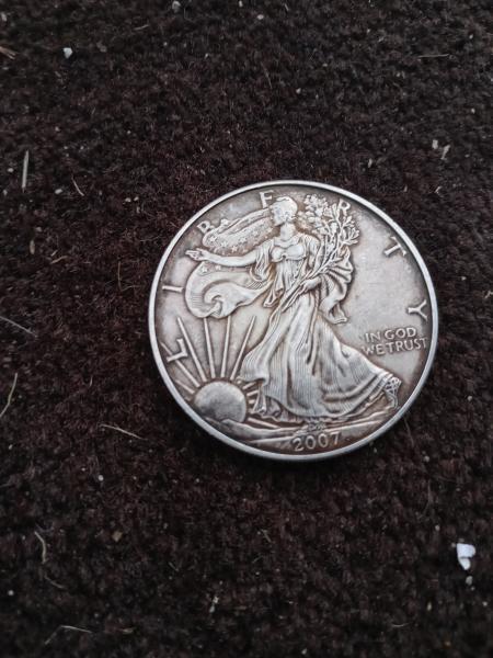 2007 silver dollar. The reverse is upside down&hellip;