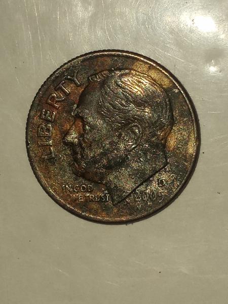 2005 D dime Obverse side:Mint mark D with&hellip;