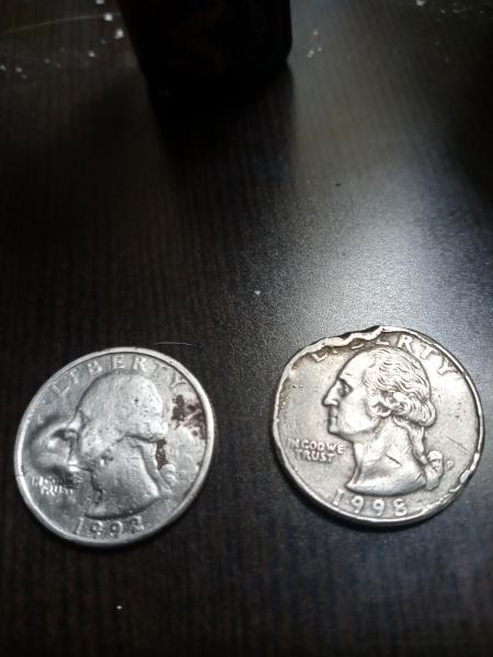 Left hand side is a 1992 Liberty Quarter&hellip;