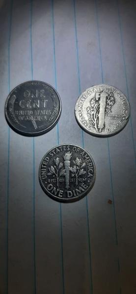 1943 steel penny , 1942 mercury dime, 1948&hellip;