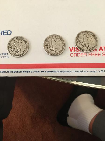 3 half dollars - 1941 and 1942