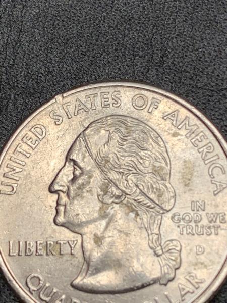 2006 North Dakota state Quarter with a line&hellip;
