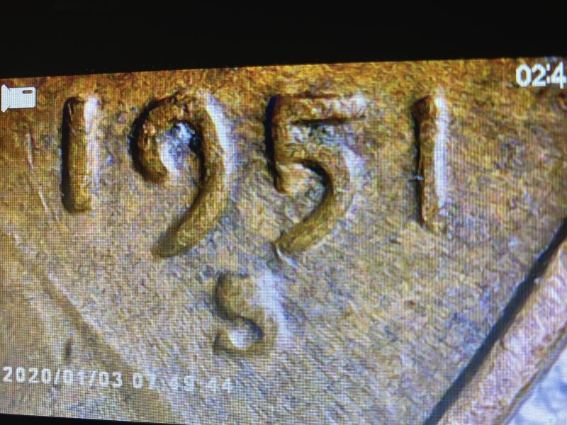 1951 S wheat penny. Mint mark error? I’m&hellip;