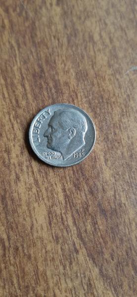 1985 p dime off center , mint mark&hellip;