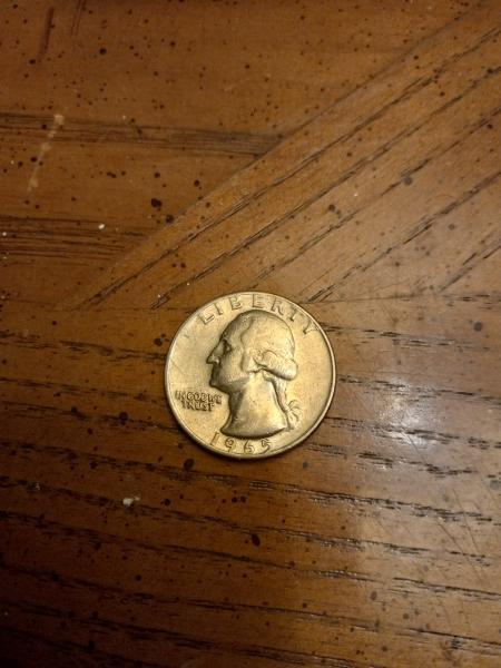 1965 quarter no mintark