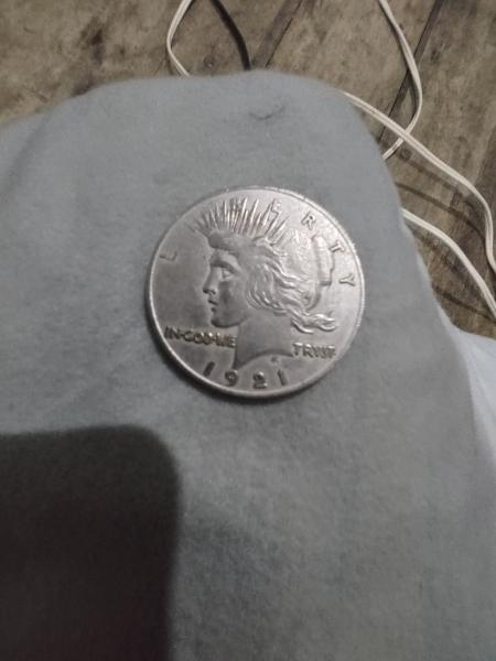 1921 silver peace dollar "no mint" and "no&hellip;