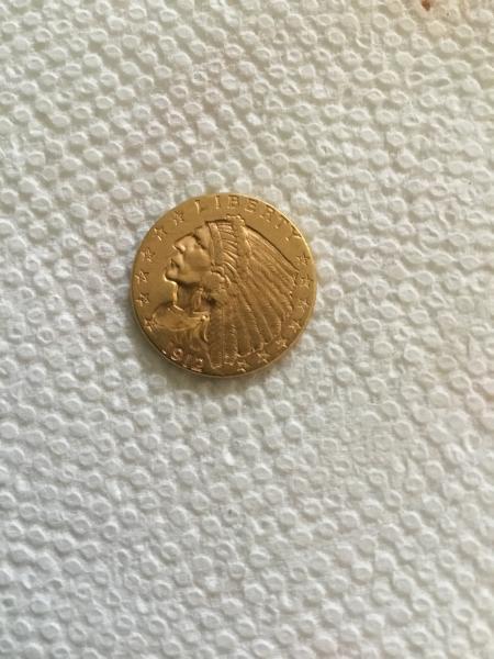 1912 ,2 1/2 dollar gold Indian coin what&hellip;
