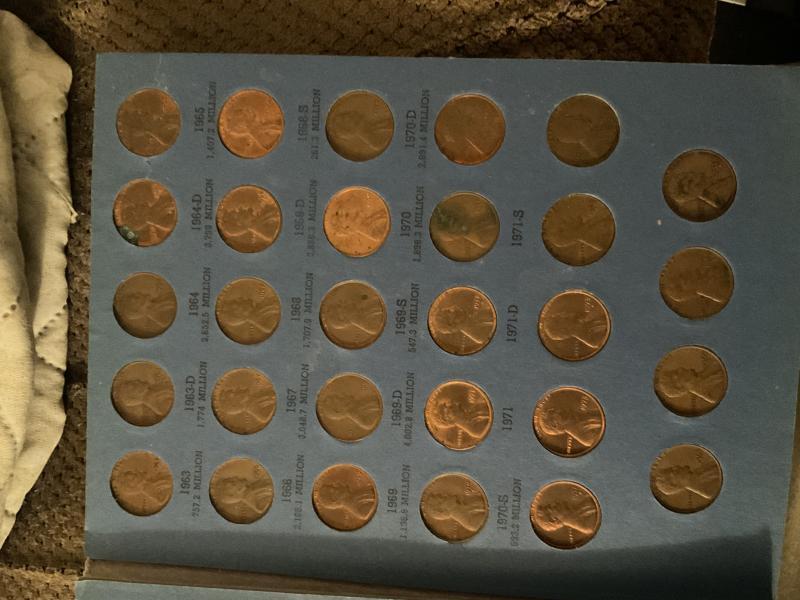 Coins from about 1909 to about 1970