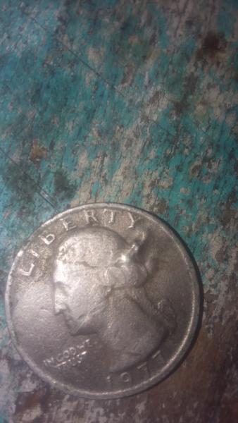 1977 quarter some kind of error on back…