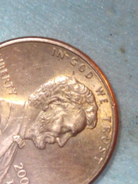 It's just a 2002 penny but right after…