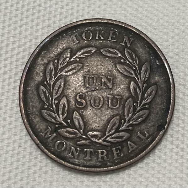 I have a Token “Un Sou” Lower-Canada, Montreal&hellip;