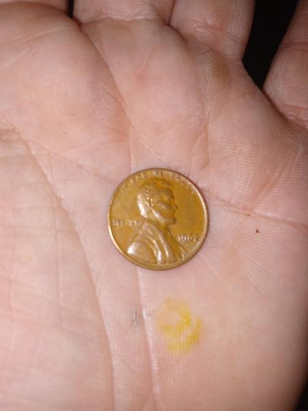 this is a 1962D penny that is missing…
