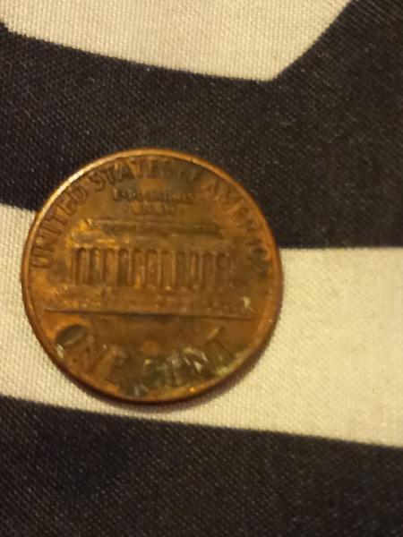 1997 Lincoln memorial cent withanother vountrys currency stamped&hellip;