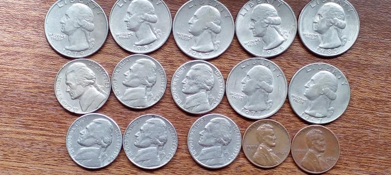 Quarters - 1967x2, 1977 , 1979 no mark.…