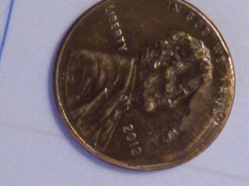 2012 Lincoln Penny with Lincoln's face double stamped&hellip;