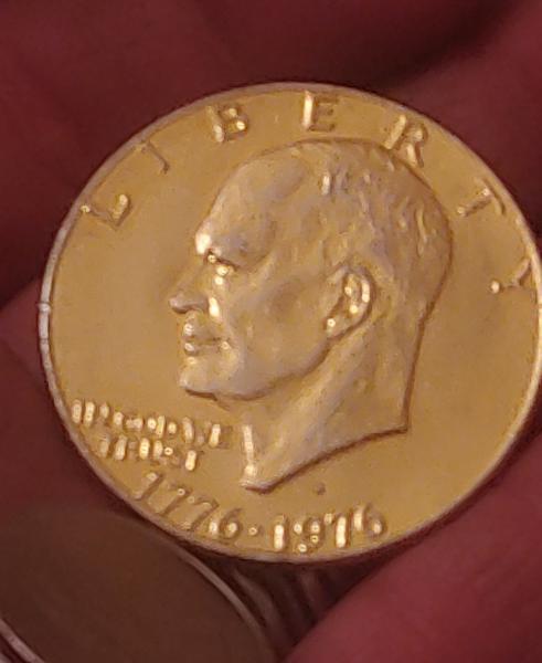 177-1976 Eisenhower bicentennial one dollar type2. With p&hellip;
