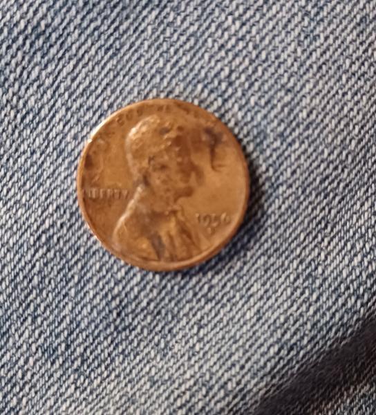 1956 D wheat penny with major errors on&hellip;