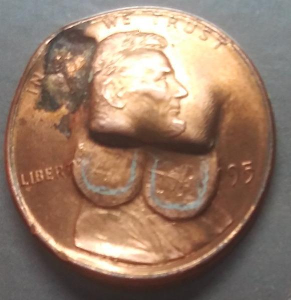 1995 penny I found in my change looks&hellip;