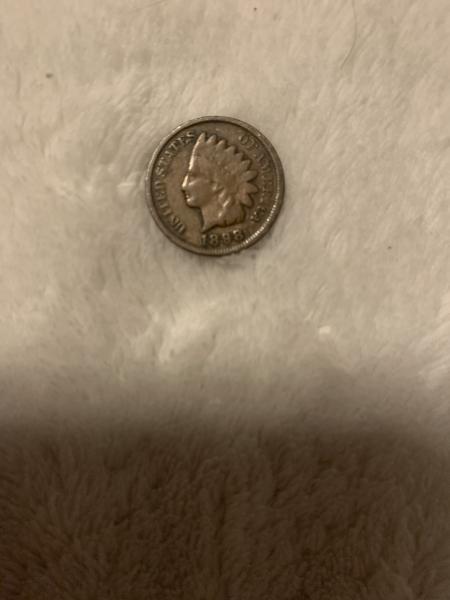 1. 1898 one cent 2. 1889 dollar coin