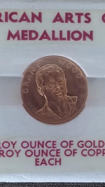 American Arts Medallion Grant Wood 1 oz gold&hellip;