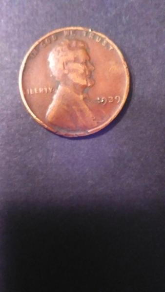 1939 wheat penny with the one is split&hellip;