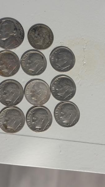 1975 to 1999 dimes, 1964 nickel, 2002 s…