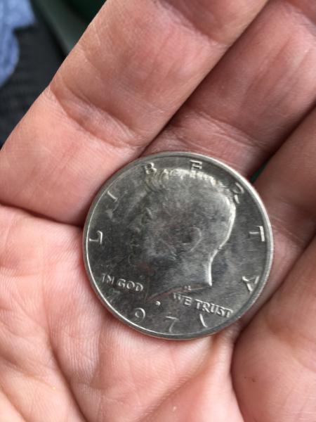 Silver American half dollar 1971 jfk