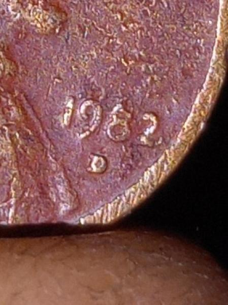 1982d small date copper penny