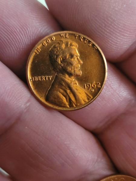 Really nice red 1962 penny with double die&hellip;