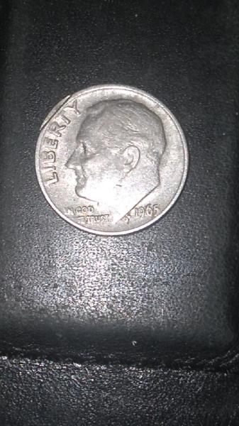 1965 Roosevelt dime with no mint mark, but…