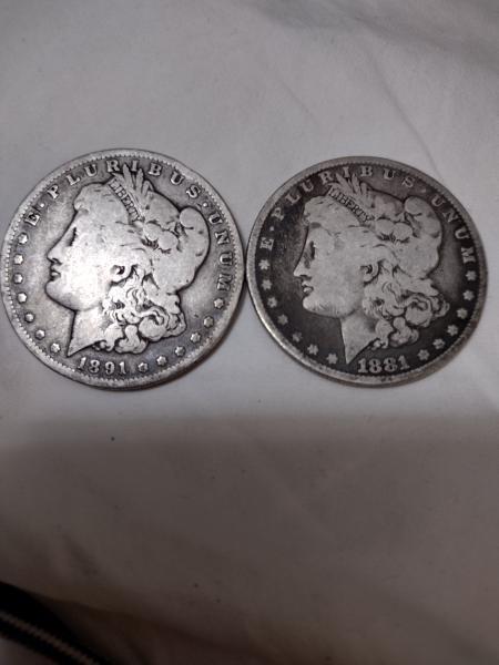 1891 o and 1881 no mint