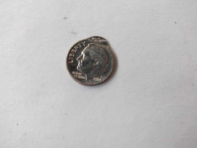Roosevelt dime overlap double stamp