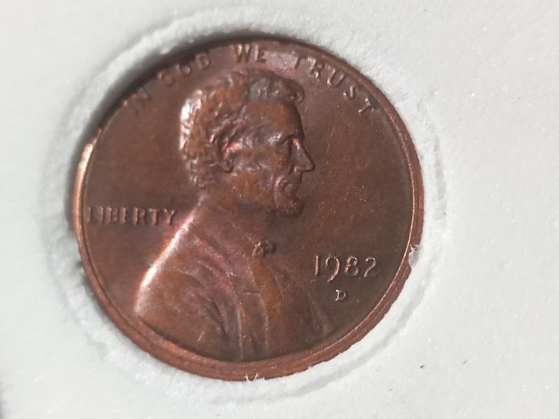 1982d small date copper penny