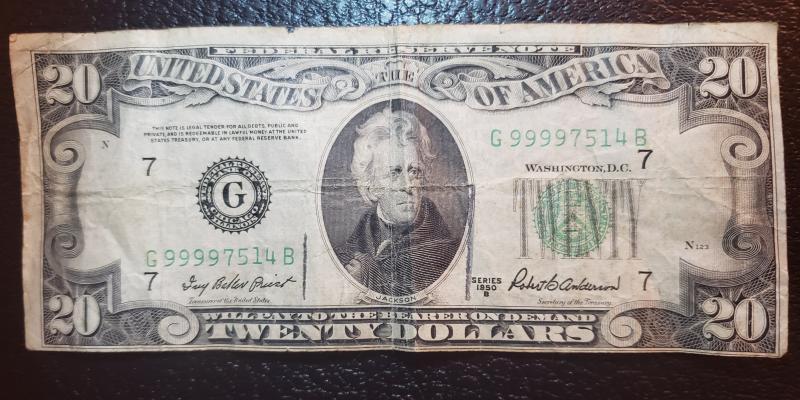 Hello, I'm wondering if this 1950 $20 B&hellip;