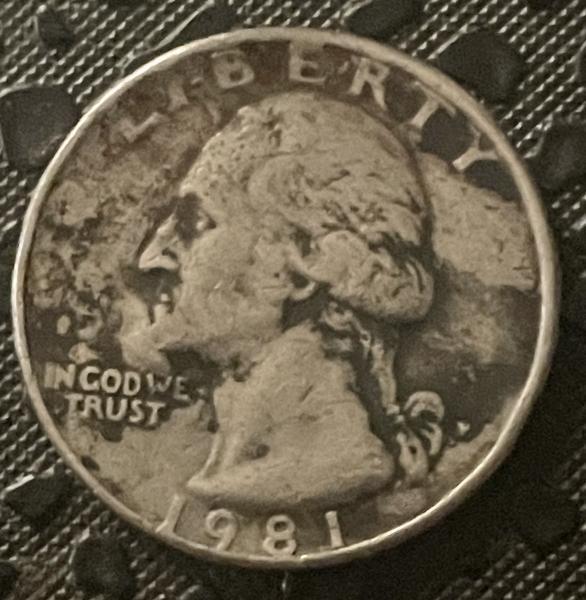 1981 quarter error, blob on the obverse at&hellip;