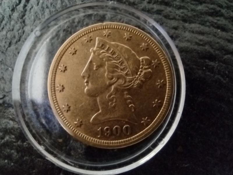 1900 no mint mark $5.00 gold coin appears&hellip;