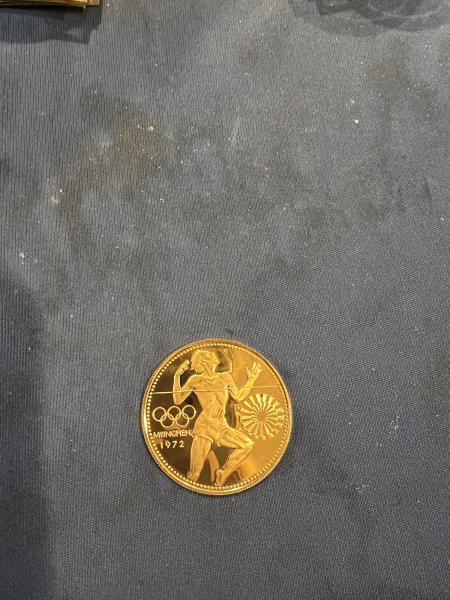 Gold 1972 Olympic coin
